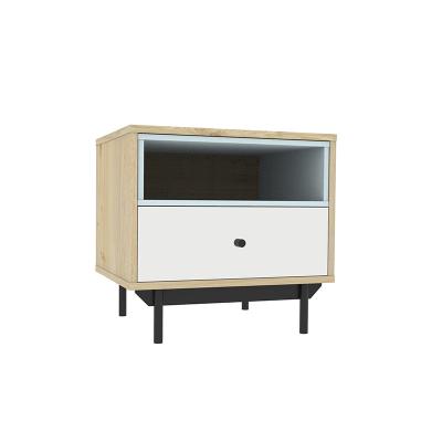 China New Arrival Bedside Table Modern Bedside Panel Side Table Smart Bedroom Bedside Table With Metal Frame for sale