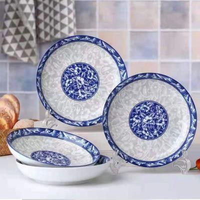 China Stocked Selling Blue And White Ceramic Dishes, Fruit Dishes, Ceramic Tableware / Dishes for sale