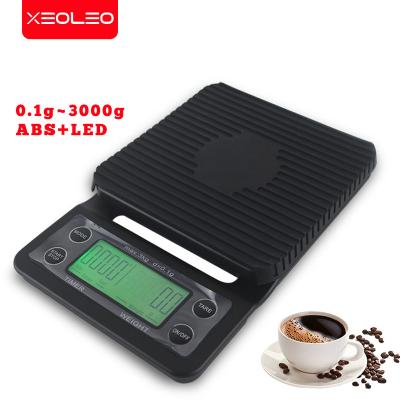 China XEOLEO Viable Mini Smart Kitchen Scale Electronic Coffee Scale for Cooking/Household Electronic Kitchen Scale Max Chain 3kg Cafe Scale for sale