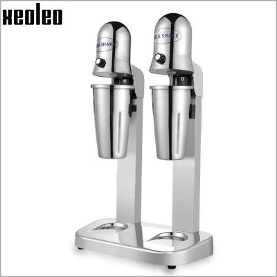 China XEOLEO Eggnog Machine Mashing Double Cups Milkshaker Machine 220V/110V Stainless Steel Milk Blender Bubble Tea Shaking Machine for sale