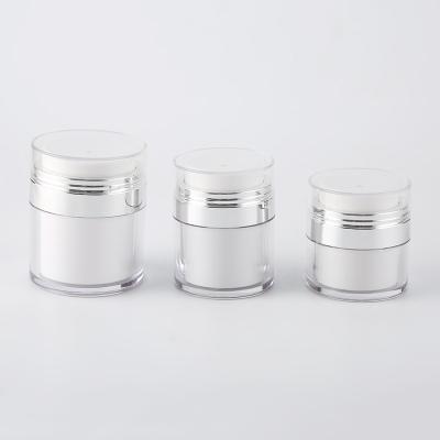 China Cosmetic 0.5OZ, 1OZ, 1.7OZ Acrylic Plastic Jar Pump Jars With Customized Color JA-101 for sale