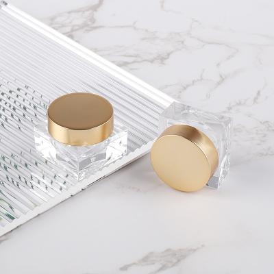 China Wholesale Empty Polish Jar Container Lids Gold Luxury Cosmetic Cream JarJA-205 Cosmetic Acrylic Empty Gel Cream for sale