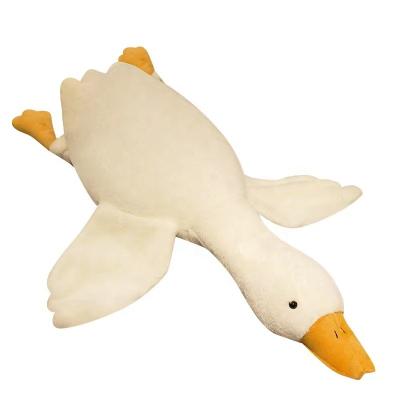 China White Cute Plush Goose Pillow Duck Stuffed Large Duck Stuffed Toy Doll Bed Sleep Clip Leg Pillow Wholesale for sale