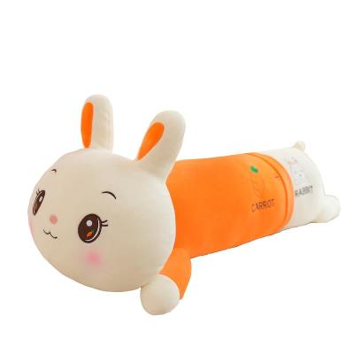 China Wholesale Customized Plush Carrot Rabbit Stuffed Toy Doll Pillow for sale