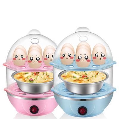 China Hotel Mini Multifunctional Egg Cooker Stainless Steel Double Egg Cooker For Breakfast Home Machine Use Small Appliances for sale