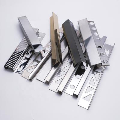 China Free Sample Modern Ceramic Stainless Steel Wall Tiles Protector Trim Border for sale