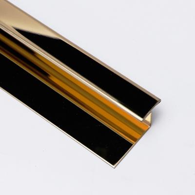 China Factory Area Modern Custom Stainless Steel Gold Mirror Tile Trim for sale