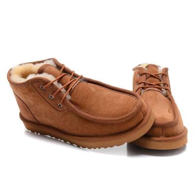 China Fashion Trend Winter Men New Fur-in-one Warm Low Tube Fashion Lace Up Snow Boots for sale