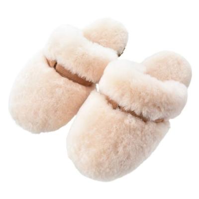 China Women Sheep And Fur Embedded Home Baotou Cotton Fashion Trend Autumn And Winter Thermal Indoor Slippers for sale