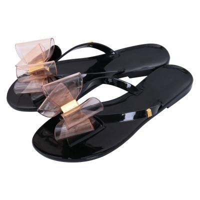 China Fashion Trend Summer Women Outdoor Slippers Bow Flip Flops And Platform Sandals for sale