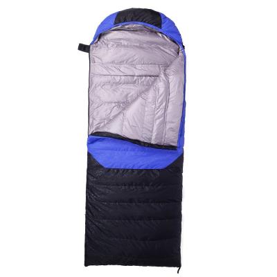 China Custom Wholesale Envelope Type Luxury Waterproof Winter Down Feather Sleeping Bag With Zipper for sale