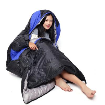 China Envelope type outdoor camping high quality schlafsack ultralight waterproof envelope double down duck down sleeping bag for sale