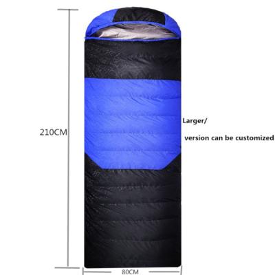 China Arctic Extreme Weather Sleeping Envelope Bag Type Lightweight Feather Duck Down Sleeping Bag Winter 2 Layers for sale