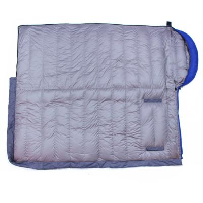 China Envelope type outdoor camping high quality schlafsack ultralight waterproof envelope double down duck down sleeping bag for sale