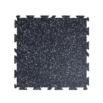 China Environmentally Friendly Mat Black Rubber Interlocking Color Rubber Floor Tile For Gymnasium for sale