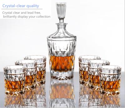 China Sustainable Lead Free Glass Decanter Whiskey Globe Decanter Set With Glasses for sale