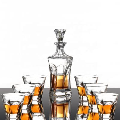 China Bar Resteround Hotel To Wedding Lead Free Clear Glass Set Whiskey Glass Set Of 4 Decanter Set for sale