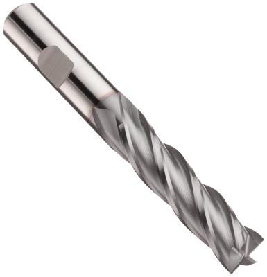 China Drill Holes Cobalt Square Nose Steel End Mill, Thumb, Weldon Shank, Finish Cut, 30 Degree Helix, for sale