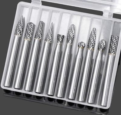 China Mold and Pattern Making 10pcs 6mm Handle Carbide Burr Set Tungsten Carbide Burr Set for sale