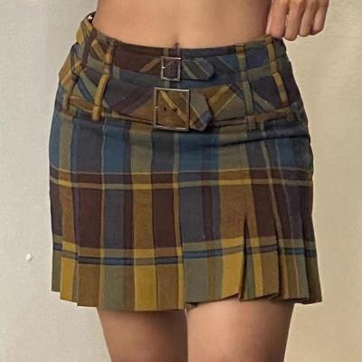 China Autumn Winter Women's Sexy Mini Skirt School Girl Skating Tennis Skirt Anti-Static High Waist Pleated Female Short Skirt Anti-Static Line for sale