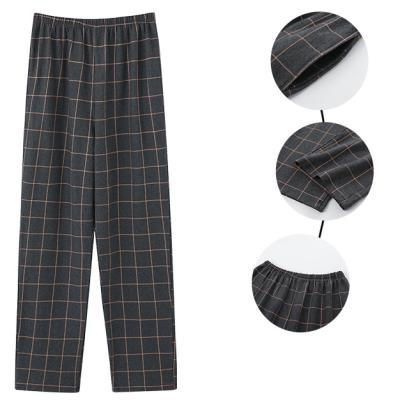 China Soft Plus Size Pajamas Men Plus Size Cotton Pants Plaid Print Sleepwear Home Pants Plus Women Fashion Casual Male Female Sleep Pants Homewear for sale