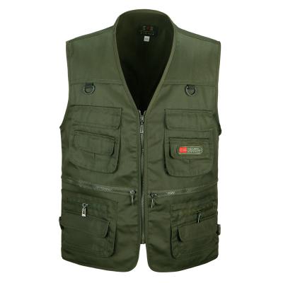 China Regular Regular Mens Multi Pockets Cargo Vest Vest For Climbing Shooting Fishing Hiking Journalist Photography Outerwear for sale