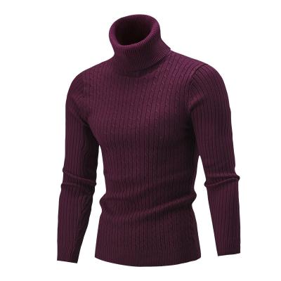 China Wholesale Breathable Breathable Turtle Neck Sweater Men Clothing Plain Long Sleeve Knit Slim Fit Pullover Sweater for sale