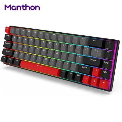 China Anti-Ghosting Newest RK G68 RK837 Plus 68-Key Mechanical Keys WKL 68 Hot Swap Gaming Keyboard for sale