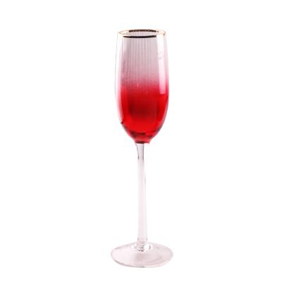 China 2021 Food Grade Safe Items Hot Product Five Piece Set Spray Glassware Champagne Flute Glass Set Red Wine for sale