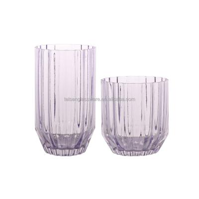 China Creative Nordic Wine Crystal Colored Glass Whiskey Water OEM Telsen Style Hiball Cup Glassware for sale