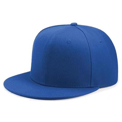 China 6-Panel Hat Custom Logo 6 Panel Blank Flat Brim Fitted Snapback Cap Hats for sale