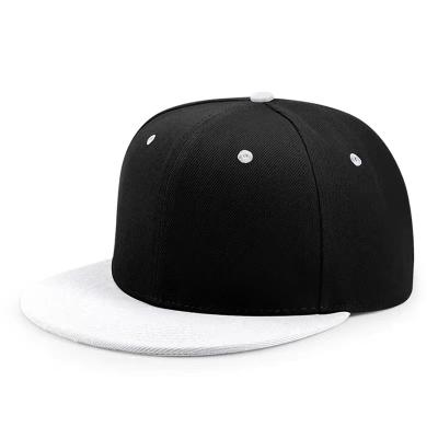 China COMMON Custom Blank snapback caps flat brim trucker hat with embroidered logo for sale