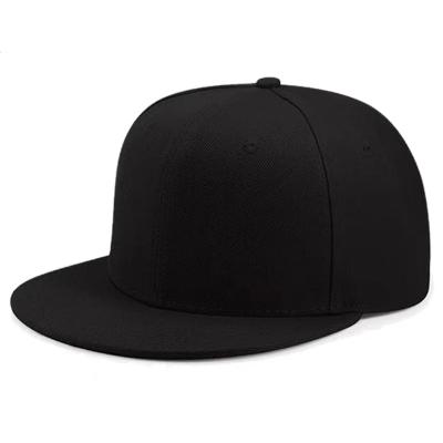 China 6-Panel Hat Oem Hot Sale Unisex Luxury Custom Black Plain Flat Brim Sports Hat Good Quality Basketball Cap Snapback Hats for sale