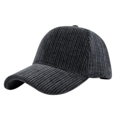 China 6-Panel Hat Cotton Corduroy Caps Lightweight Winter Warm Sports Baseball Cap for sale