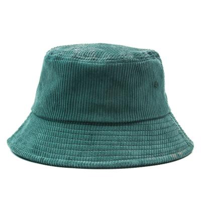 China Fashion high quality custom solid color corduroy bucket fishman hat for sale