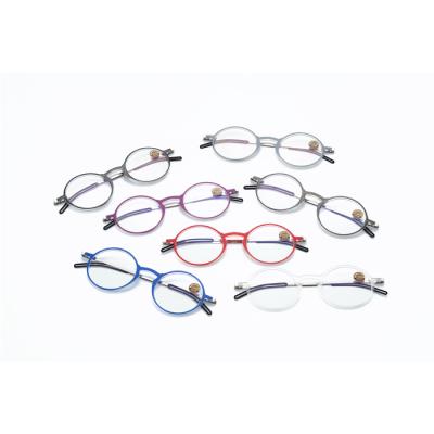 China New Fashion 2021 Wholesale Thin Design High Quality Ultra Thin Round Shape Anti Blue Light Reading Glasses Unisex for sale