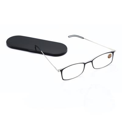 China 2021 New Fashion Wholesale Slim Design High Quality Ultra Thin Square Shape Anti Blue Light Reading Glasses Unisex for sale