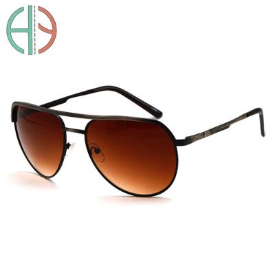 China LATEST retro stock vintage ready sunglasses 2021 fashion big size metal spring hinge cheap promotional sunglass M61172 for sale