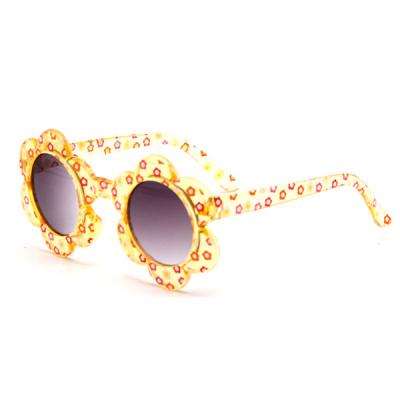 China Promotional Cheap Plastic Fashion Sunglasses 2021 HOT SALE LATEST NEW DESIGN ROUN SUNLY FLOWER COLORFUL GIRLS KIDS SUNGLASS for sale