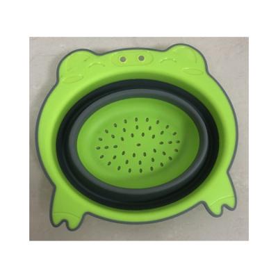 China Morden factory customization fold drain basket outdoor drain basket fruit vegetables wash drain basket for sale