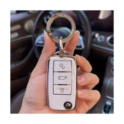 China Protect Decorate Car Key Cover Car Key Cover For Volkswagen Passat B8 Arteon Atlas Polo Golf Jetta ID T-Roc Tiguan Amarok Beetle Up EOS Fabia Octavia Ibiza for sale