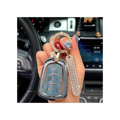 China Protect To Decorate Car Key Cadillac Car Key Cover For XT5 XT4/XTS XT6Key Bag CT4 CT5 CT6 ATS-L for sale