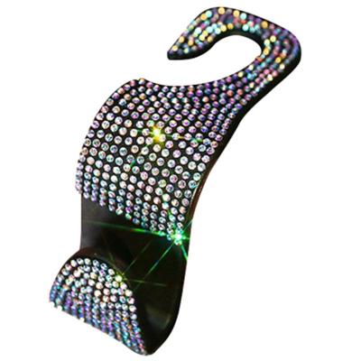 China Car Seat Storage Bag Hangs Holder Universal Car Storage Mount TY Car Rear Seat Hook TY Car Back Seat Hook Interior Accessory Diamond Bling Rhinestones Hanger Auto for sale