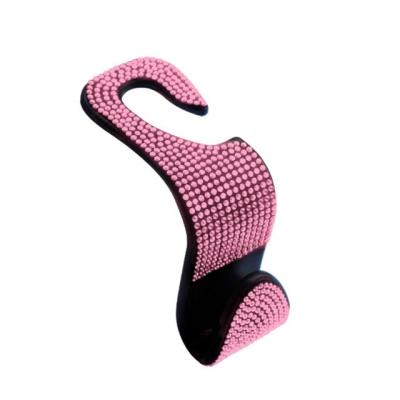 China Car Seat Storage Bag Hooks Car Accessories Hook Car Seat Backrest Car Rear Seat Backseat Headrest Creative Diamond-studded Hook for sale