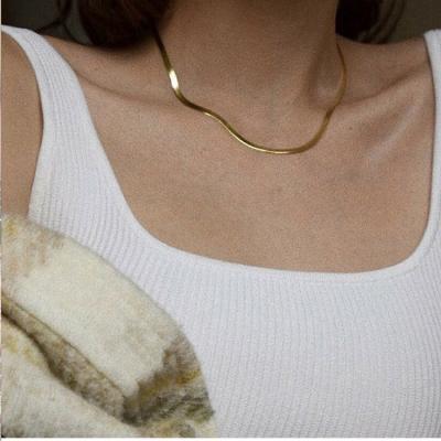 China Other Wholesale Gold Plated Stainless Steel Jewelry Base Chain Fishbone Necklace Chain Necklace Jewelry Base for sale