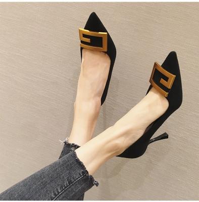 China The Other Lady Shoes High Heels Metal High Heels Design Slip On New Women's Ladies Lady Girl High for sale