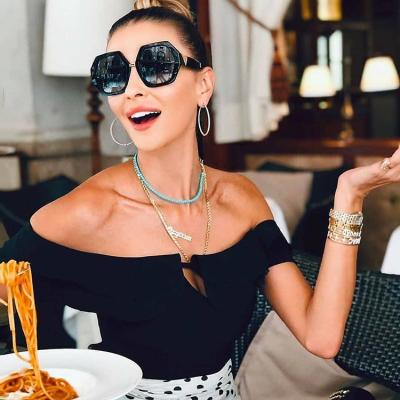 China New Arrival 4053 Fashion Sunglasses Inspired Unique Sun Glasses Women UV400 Sunglasses 2021 Luxury Irregular Oversized Frames Sunglasses for sale