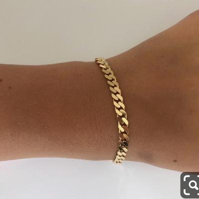 China Other Stainless Steel Elegant 18K Gold Plated Chain Bracelet Design Jewelry Wholesale for sale