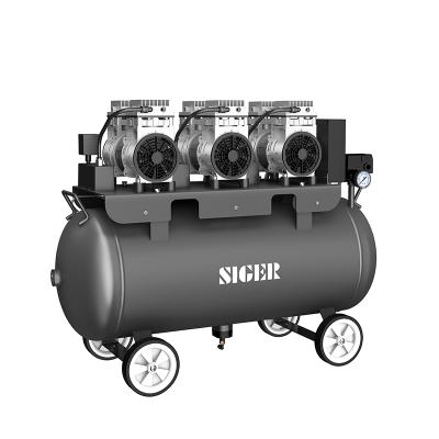 China Siger SA220 carbon steel air dental compressor machine price high quality antirust high pressure oil free tank for sale