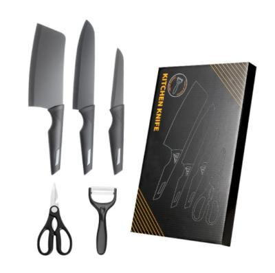 China IGER OEM Chef Knife 30cr13 Knife 5PCS Meat Vegetable Fruit Vegetable Viable Steel Set PP Handle Customized Logo In Color Box Knife OEM for sale